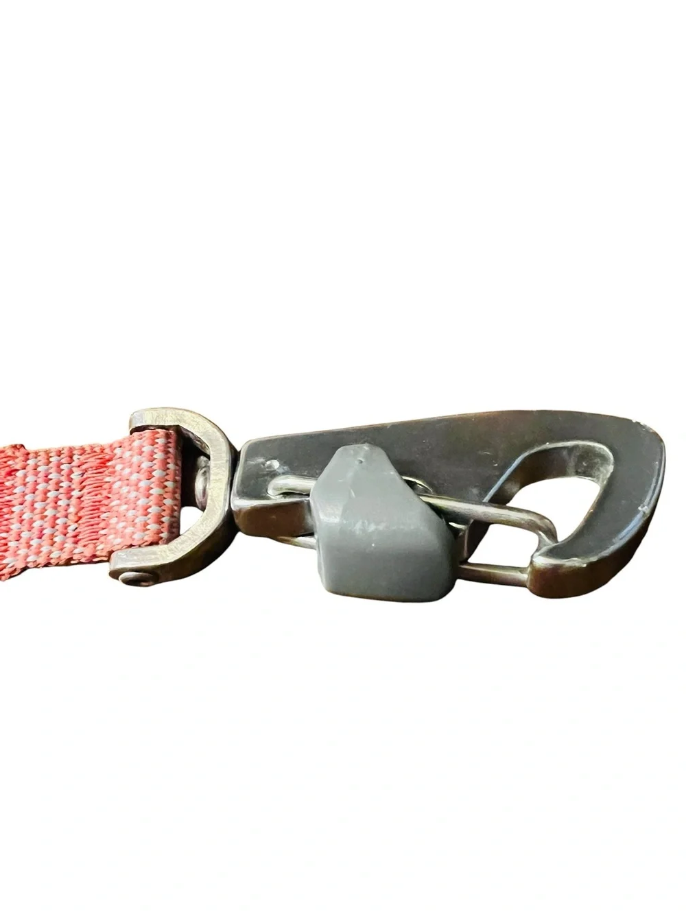 Ruffwear Coral Pink and Gray Strap with Silver Hook 53” Length